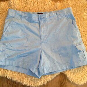 Lee Ladies "14" Cargo Shorts; Light Blue, Beachwear, Bohemian, Eclectic Grandpa